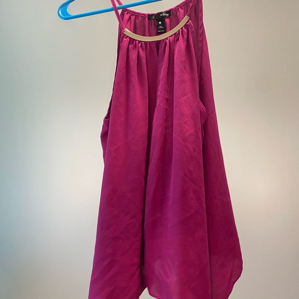 Aqua Fuchsia Sleeveless Top